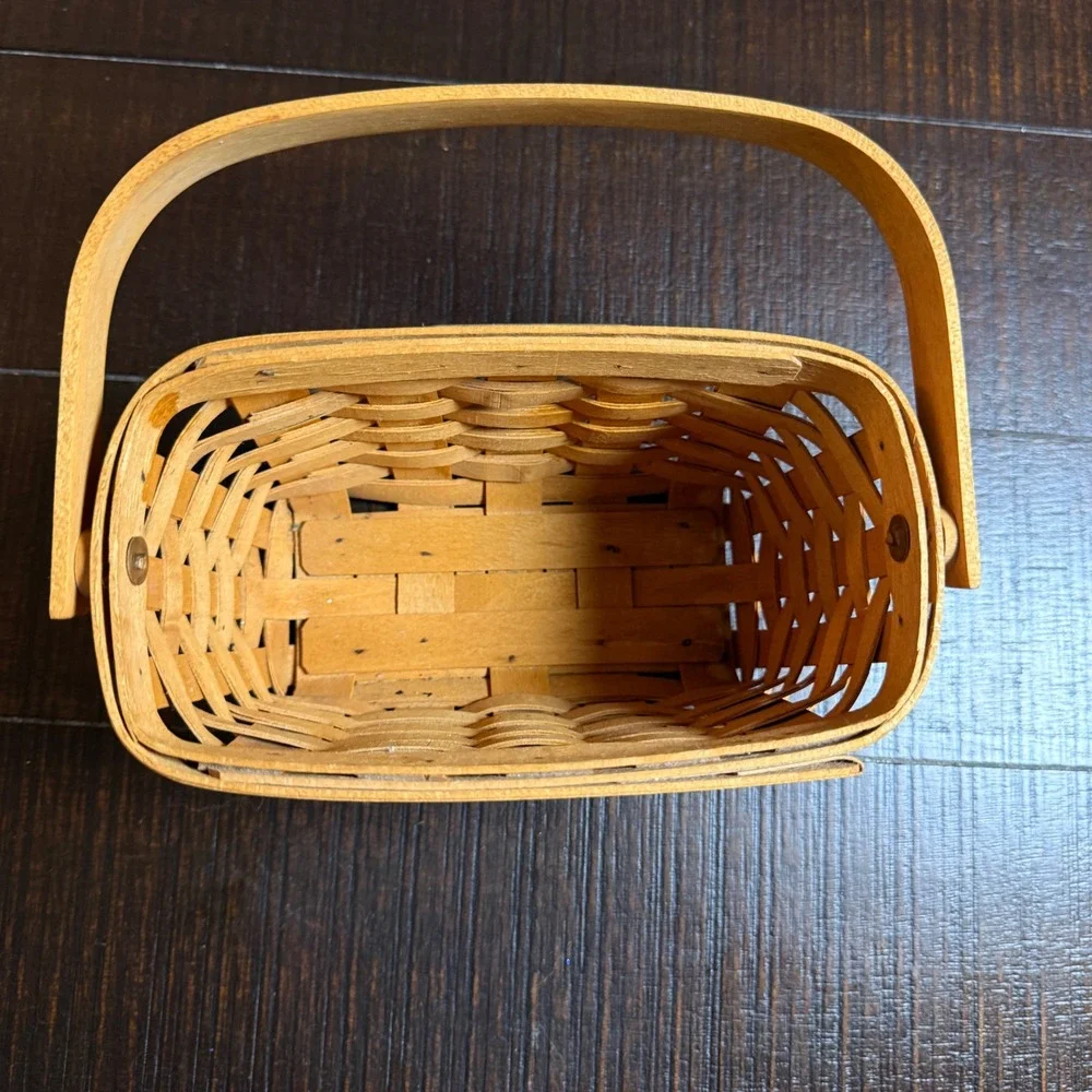 Longaberger Dresden Tour Basket II 1998 Cottagecore Small Brown Handwoven Decor
